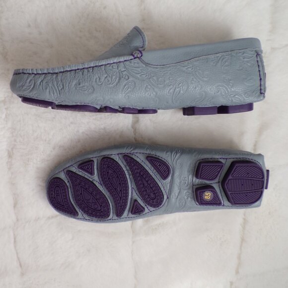 Robert Graham Contrast Stitch Paisley Print Leather Moc Loafers, Comfortable Lux main image 15